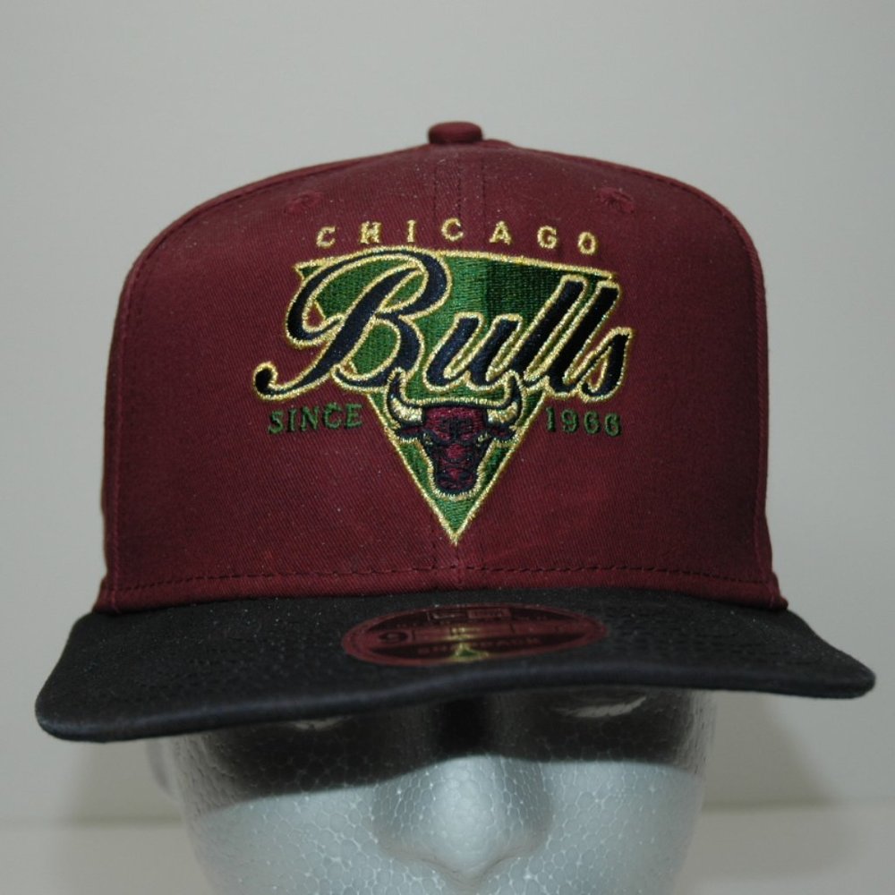 New Era 9fifty Chicago Bulls vintage high crown snapback maroon/black